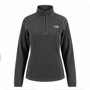 The North Face Women’s Sweatshirt Size Medium Gray 1/4 Zip Fleece Pullover